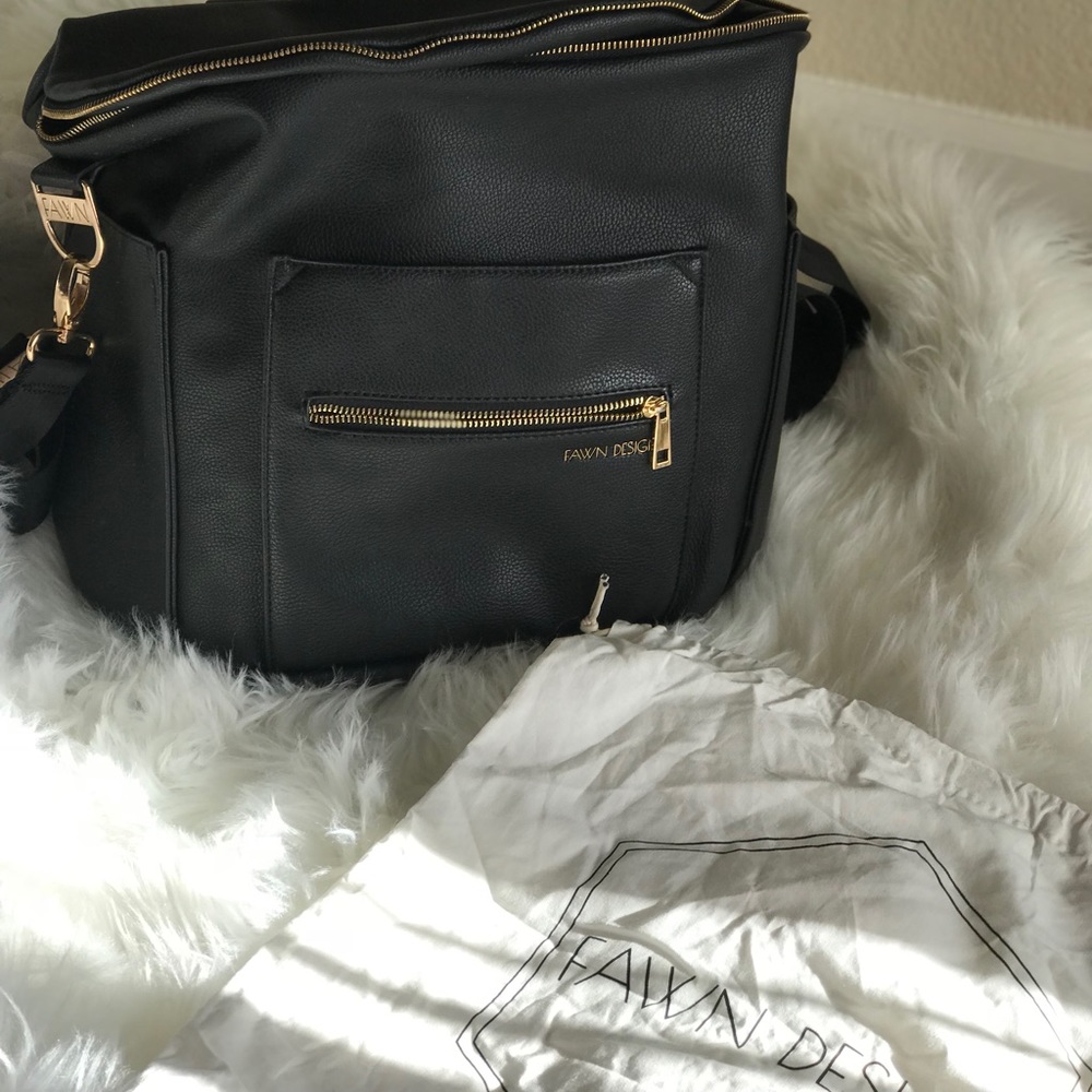 Fawn Design Black diaper bag